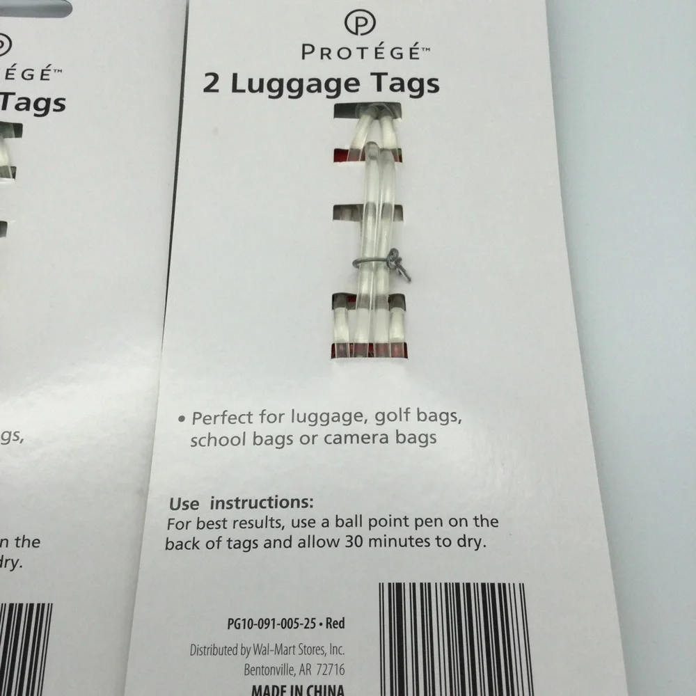 - Protege luggage tags . New